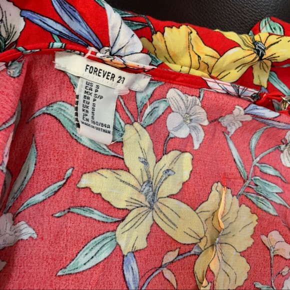 Vintage Wallpaper floral Prints Cutout Shoulder Wrap Dress Size Small - Picture 10 of 15